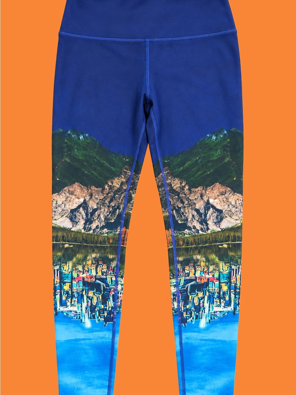 ALO Yoga Blue Mountain-Print Kids Leggings